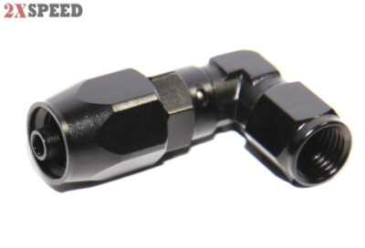 Aeroquip Aluminum #4 90 Degree Elbow Union Black Aeroquip Aluminum #4 90 Degree Elbow Union Black