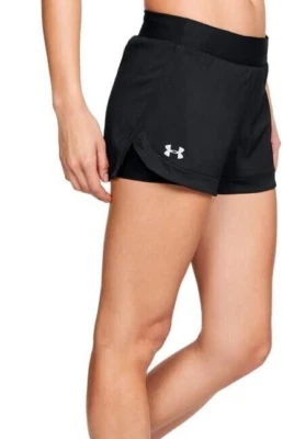 Under Armour Women's Speedpocket 2 in 1 Sport Shorts- Black - image 1 of 4