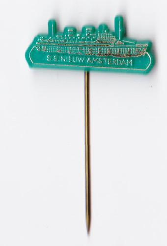 Vintage metal & plastic HOLLAND AMERICA LINE HAL pin badge 1960s NASM Amerika - Picture 18 of 37