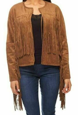faux suede tassel jacket