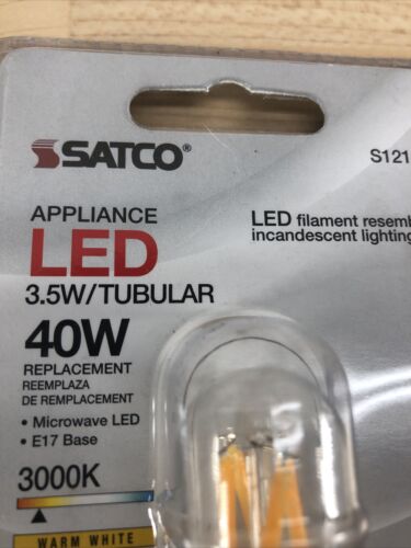 SATCO 3.5 Watt 40W Equivalent Appliance LED Bulbs #S12114 E17 Base - Picture 2 of 6