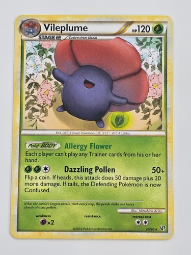 Pokemon Vileplume Regular HS Undaunted 24/90 LP