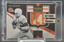 2009 National Treasures Retired Numbers Prime Patch Otto Graham /25 Game Used