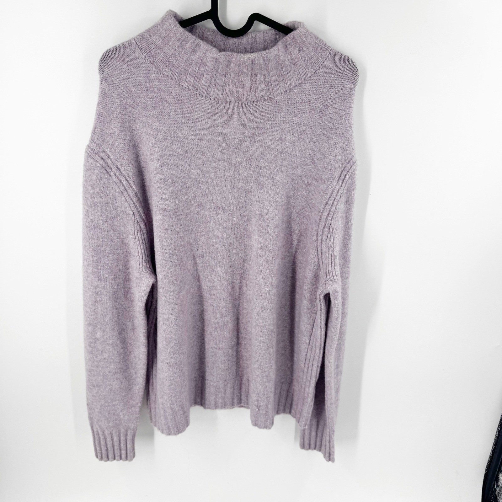 J.Crew Womens XXL Mock Neck Merino Wool Alpaca Blend Sweater Lavender J6366