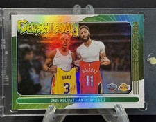 2020-21 Panini Hoops Jersey Swap Jrue Holiday & Anthony Davis Hot Insert