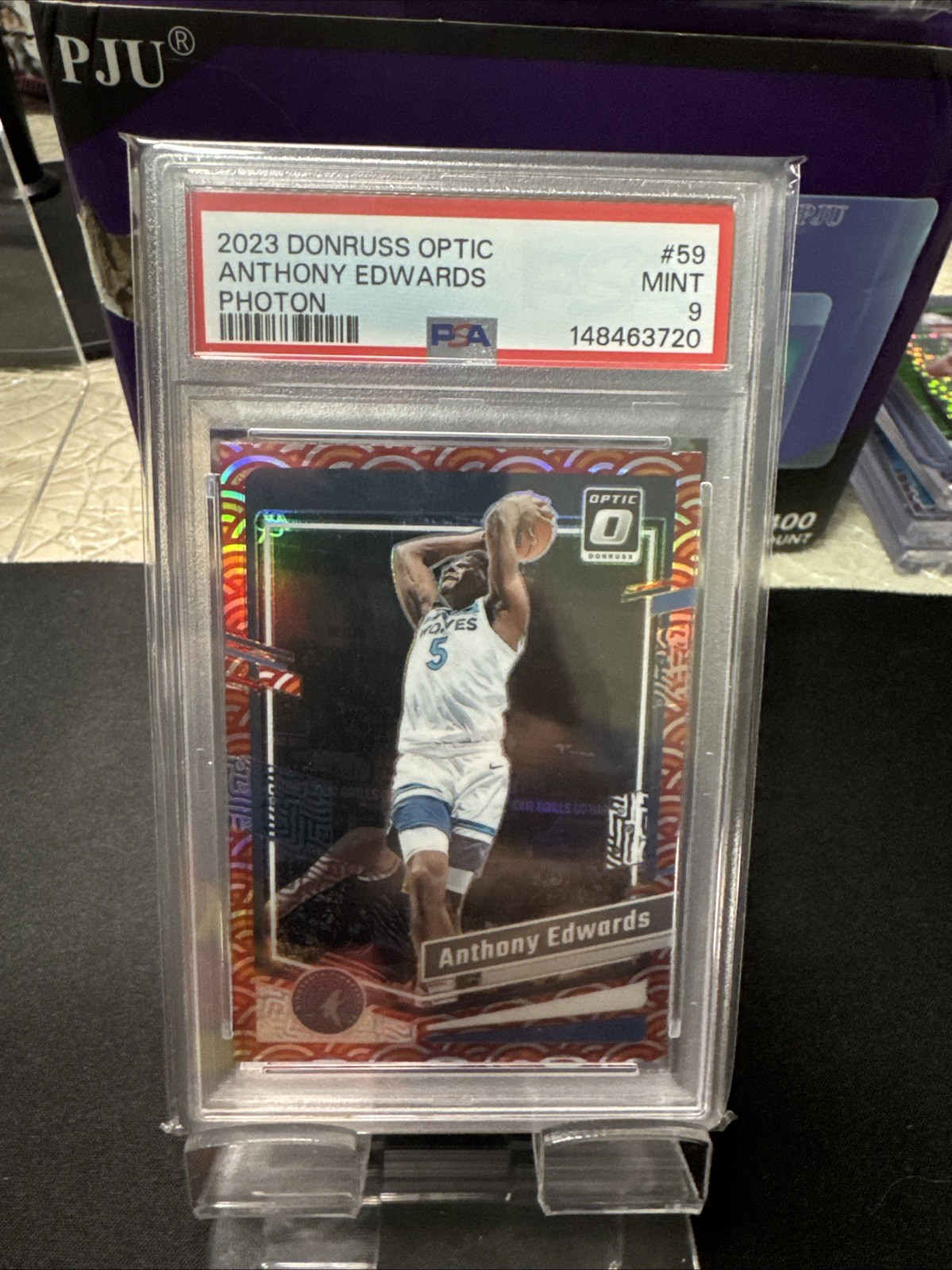 2023-24 Panini Donruss Optic - Anthony Edwards #59 Photon Prizm SSP PSA 9