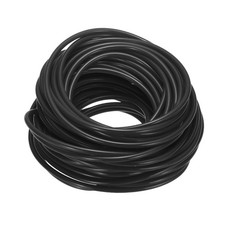 4mm 16yards Hollow Pipe Rubber Cords Tubing Silicone Pipes, Black