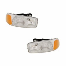For Gmc Sierra 1500 1999-2006 Headlight Driver And Passenger Side Pair Hybrid
