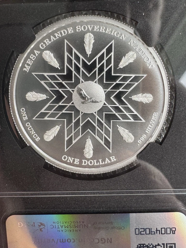 Incuse Bison Reflections 🦬 2024 Mesa Grande Sov Nation 1oz MS70 FDOI Signed - Image 3 of 4