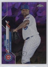 2020 Topps Chrome Update Sapphire Edition Purple 7/10 Jharel Cotton #U-225 nd3