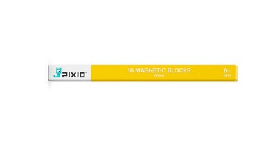 PIXIO 16 Yellow Magnetic Blocks - Color Series Magnetic Building Toy Constructor