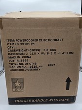 Olla a presión eléctrica XL Crock 8 cuartos azul cobalto - NUEVA