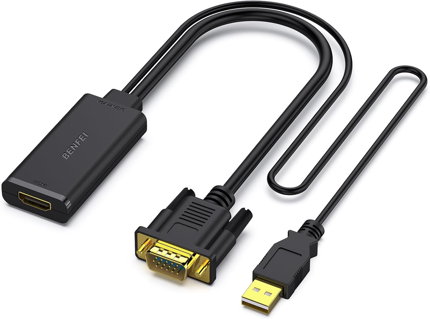 BENFEI VGA to HDMI Adapter 1080P Converter with Audio for PC Laptop to TV