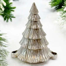 Vtg Wm A Rogers Silver Plated Christmas Tree Candle Holder Italy Oneida 3.75 in.