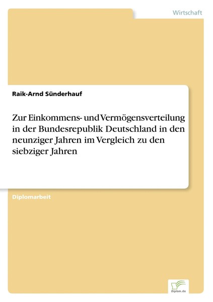 Raik-Arnd SüNderhauf | Zur Einkommens- Und VermöGensverteilung In Der...-image