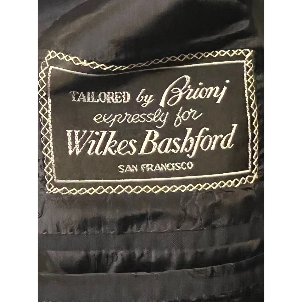 Brioni Wilkes Bashford Black Wool Blazer 42R Made in Italy Tailored Jacket - Image 3 of 4