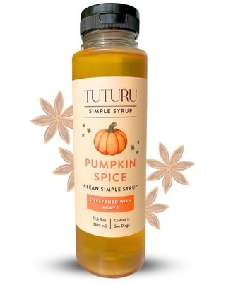 Pumpkin Spice Agave Simple Syrup for Coffee, 13.5 Fl Oz (Pack of 1)