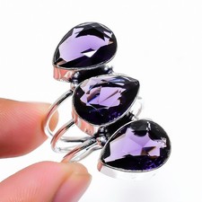 Purple Amethyst Gemstone Handmade 925 Sterling Silver All Size Ring For Gift