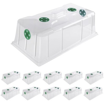 MIXC 10 Pack Humidity Dome 7'' Tall Extra 10 Domes-Green, Green 