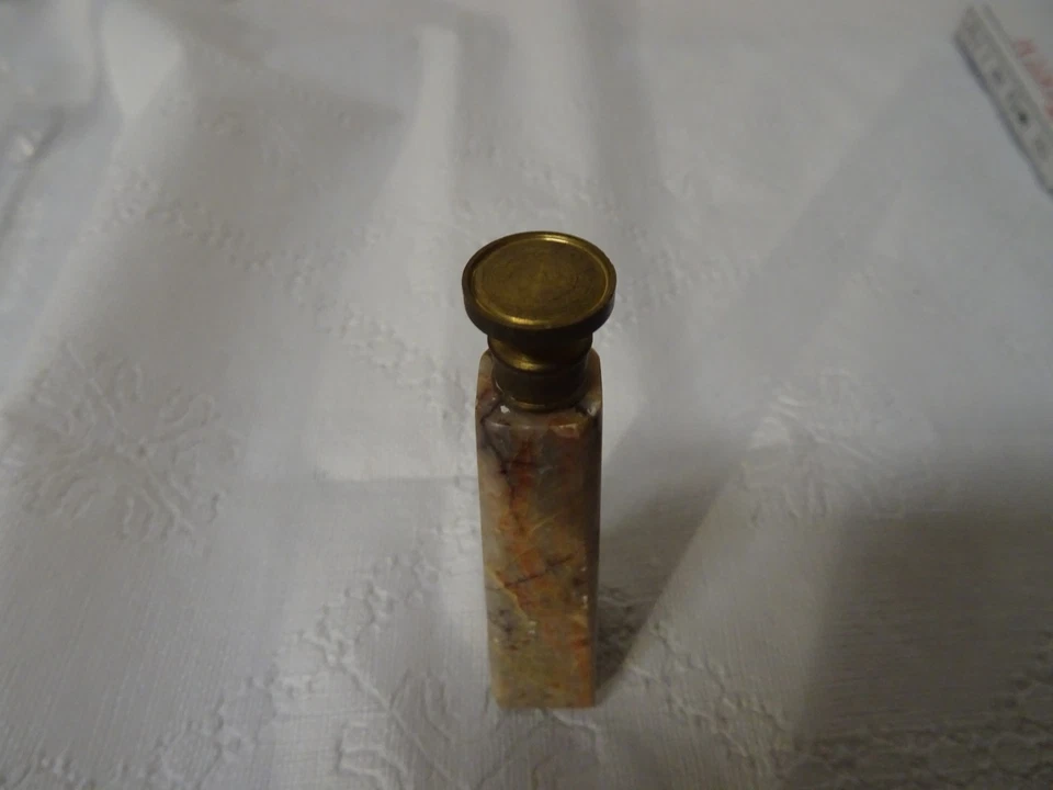 Petschaft ,alt,Siegel ,Marmor/Messing - Bild 3 von 3