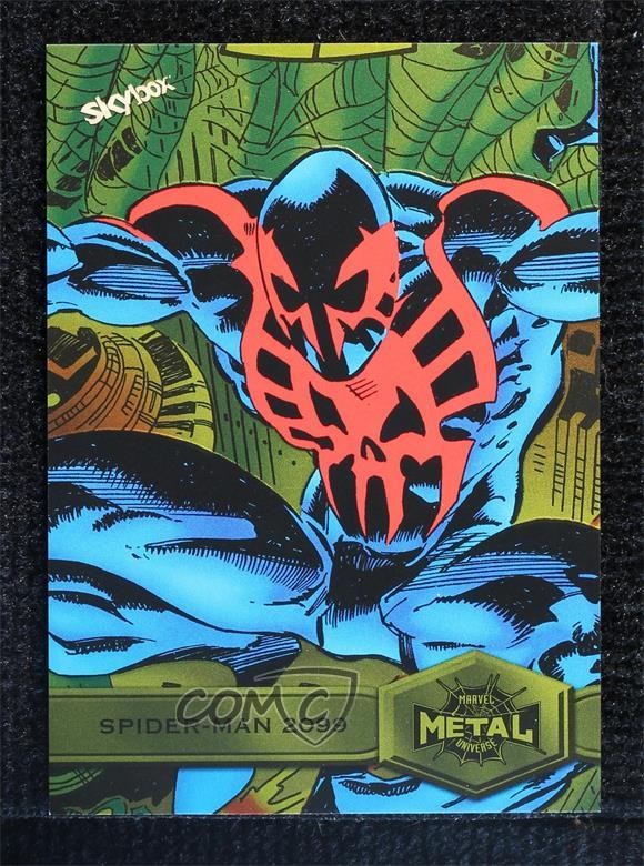 2022 Upper Deck Marvel Metal Universe Yellow Light FX Spider-Man 2099 #184 4et