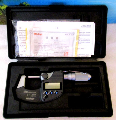 Mitutoyo 293-340-30 Digital Outside Micrometer 0-1 in 0.00005 in Original Case