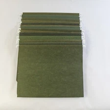 Lot of 24 Smead Green Hanging File Folders with Hooks Good Condition