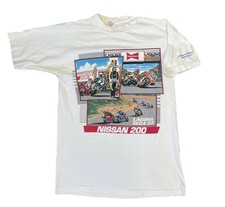 Vintage 1987 Laguna Seca Nissan 200Motorcycle Racing T Shirt USA Made Graphic
