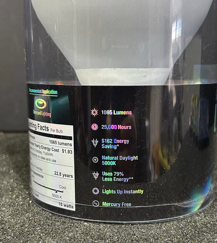 NEW FEIT LED Dimmable BR40 Bulb 1065 Lumens 1 bulb 75 W 5000K - Image 3 of 4