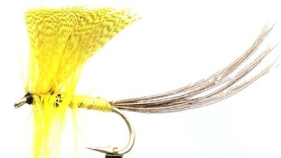 Trockenfliege '' Mayfly Funwing Yellow ''  3er Set