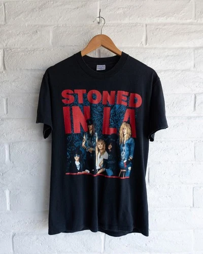 80s Original Guns N Roses LA Coliseum Tour T Shirt M 1980s vintage concert t-shirt, vintage, single stitch, B+ condition
