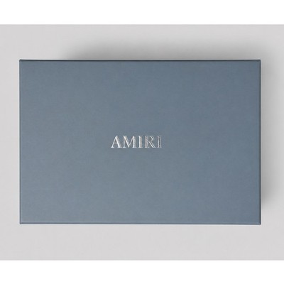 AMIRI Luxury Shoe Box Blue Slide Drawer Skeletop Low Size 48 OG Box Only