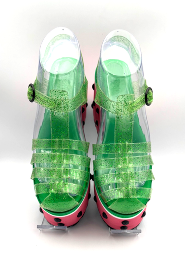 Sugar Thrillz Once In A Melon Platform Jelly Heels USA donna 7 angurie - Foto 7 di 23