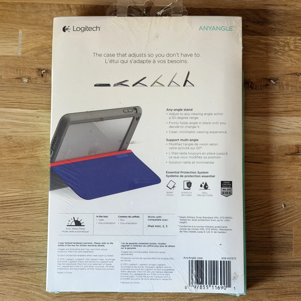 Logitech Any angle Kickstand Case iPad Mini 1, 2, 3 Gen Protective Cover - NEW - Image 4 of 4