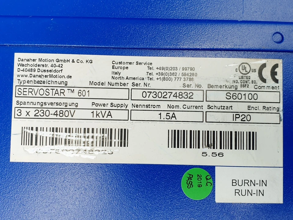 Kollmorgen 600 Servostar 601 Digitaler Servoverstärker S60100  Inkl MwSt - Bild 4 von 4