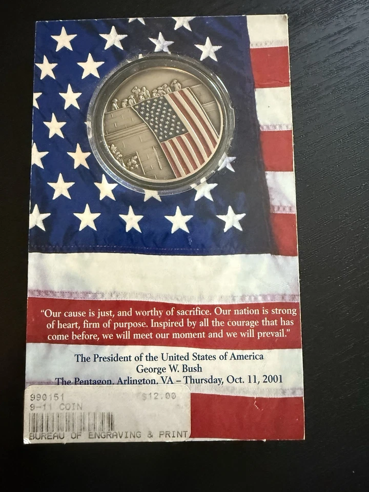 9/11 Memorial Coin Bureau of Engraving & Printing Original Packaging Mint - Image 2 of 2