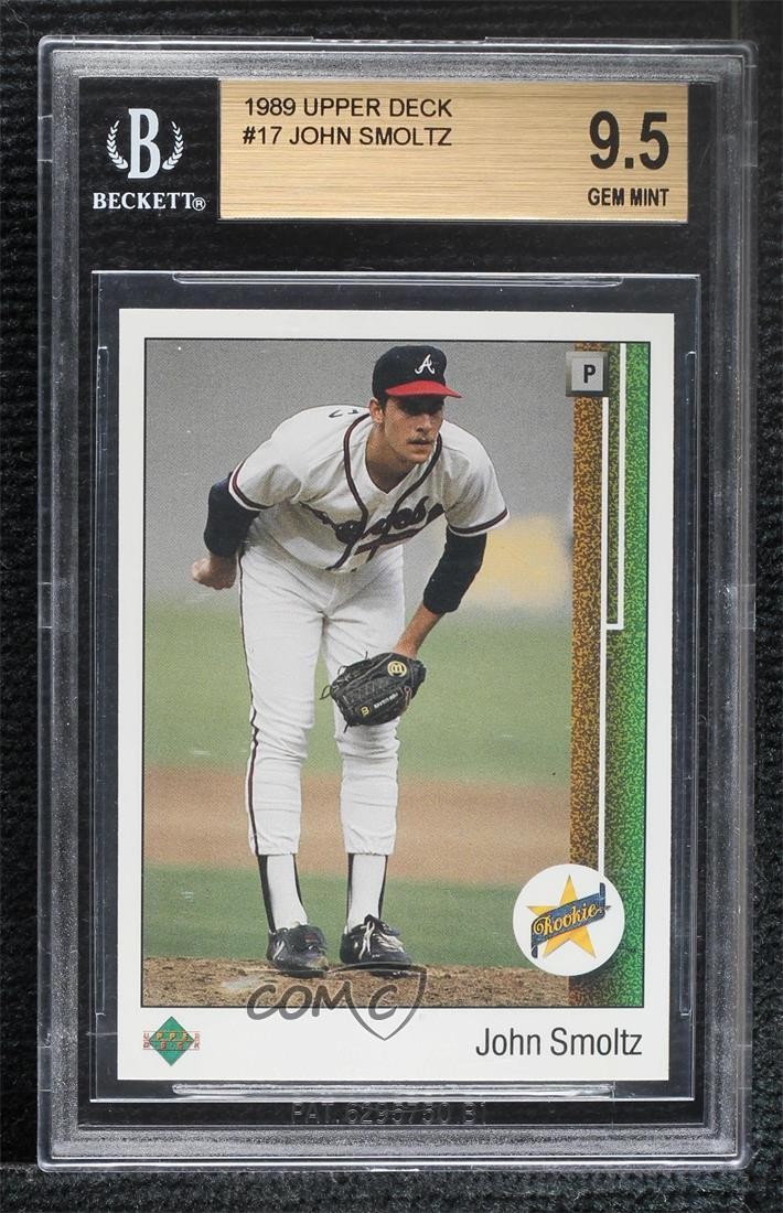 1989 Upper Deck Star Rookie John Smoltz #17 BGS 9.5 GEM MINT HOF uk2
