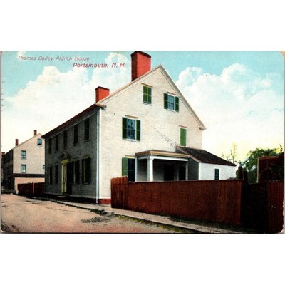 Thomas Bailey Aldrich House Portsmouth NH 1908 Vintage Postcard SPF11