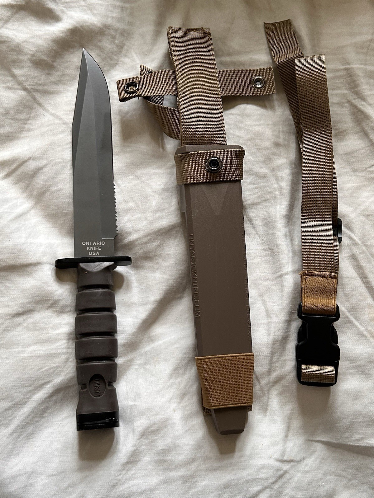 OKC USMC Combat Bayonet & Scabbard - Reproduction