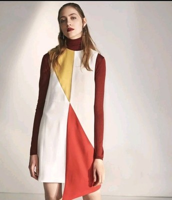 Lisa Perry XO Color Block Sheath Dress Women's 14 Fall 2017 Barney's New York 