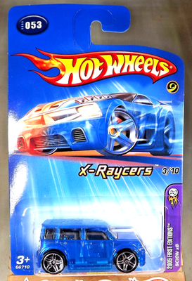 #ad 2005 Hot Wheels Kmart #53 First Editions X Raycers 3 10 SCION XB Blue w Pr5 Sp $12.97