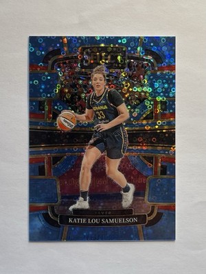 2024 Select WNBA Concourse Light Blue Disco Prizm #d /125 Katie Lou Samuelson
