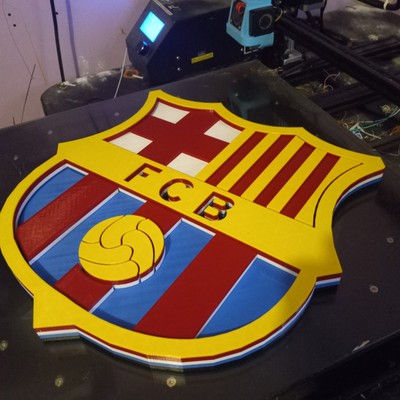 19 Inch FC Barcelona 3D Logo Memorabilia Man Cave,  Wall Hanging