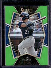 2022 Panini Select #180 Ty France Neon Green #/99