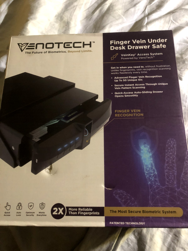 Biometric Gun Safe with Finger Vein Recognition Lock - Quick-Access Pistol Sa...