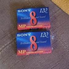 Sealed 2 Sony 8mm Video cassette P6-120 NTSC for HI8 120 min tape