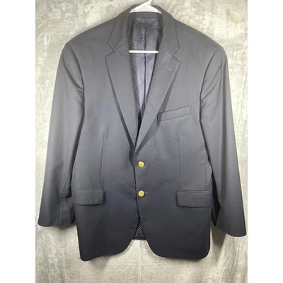 Brooks Brothers 1818 Madison Loro Piana Italy gold button sport coat 42 S