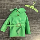 Vintage Sears Exclusive Francie 1512 Pretty Power Green Vinyl Coat w Belt