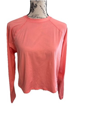 Kona Soul Large Long Sleeve Swimwear Crop Cover-Up Bathing Suit Top Beach New