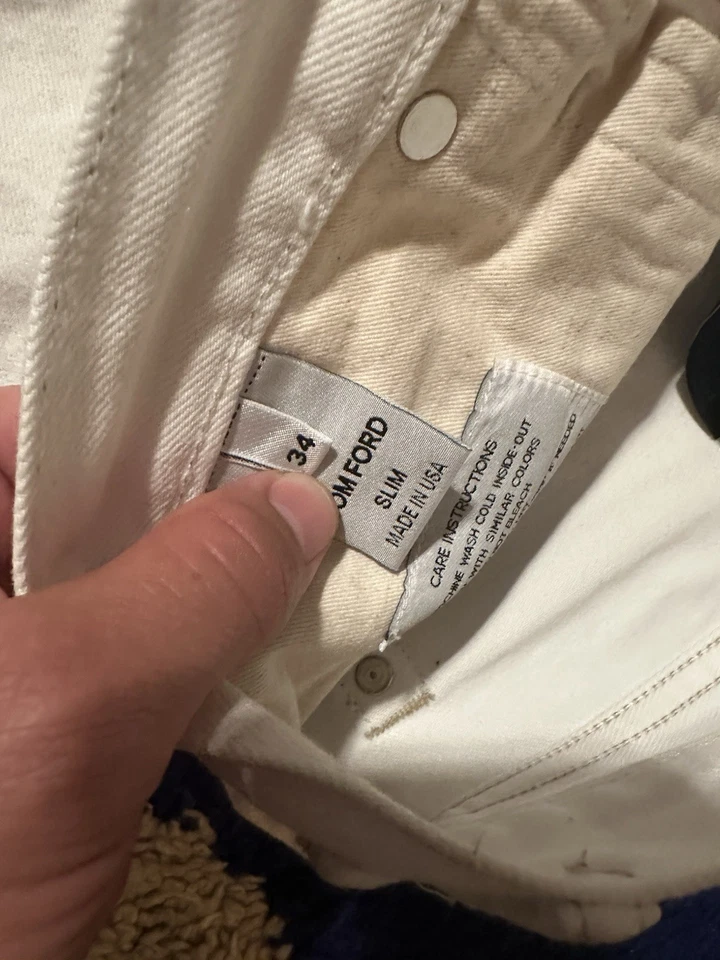 Jeans Tom Ford blancos 34x29 TFD001 BSJ32 Foto 3 de 4